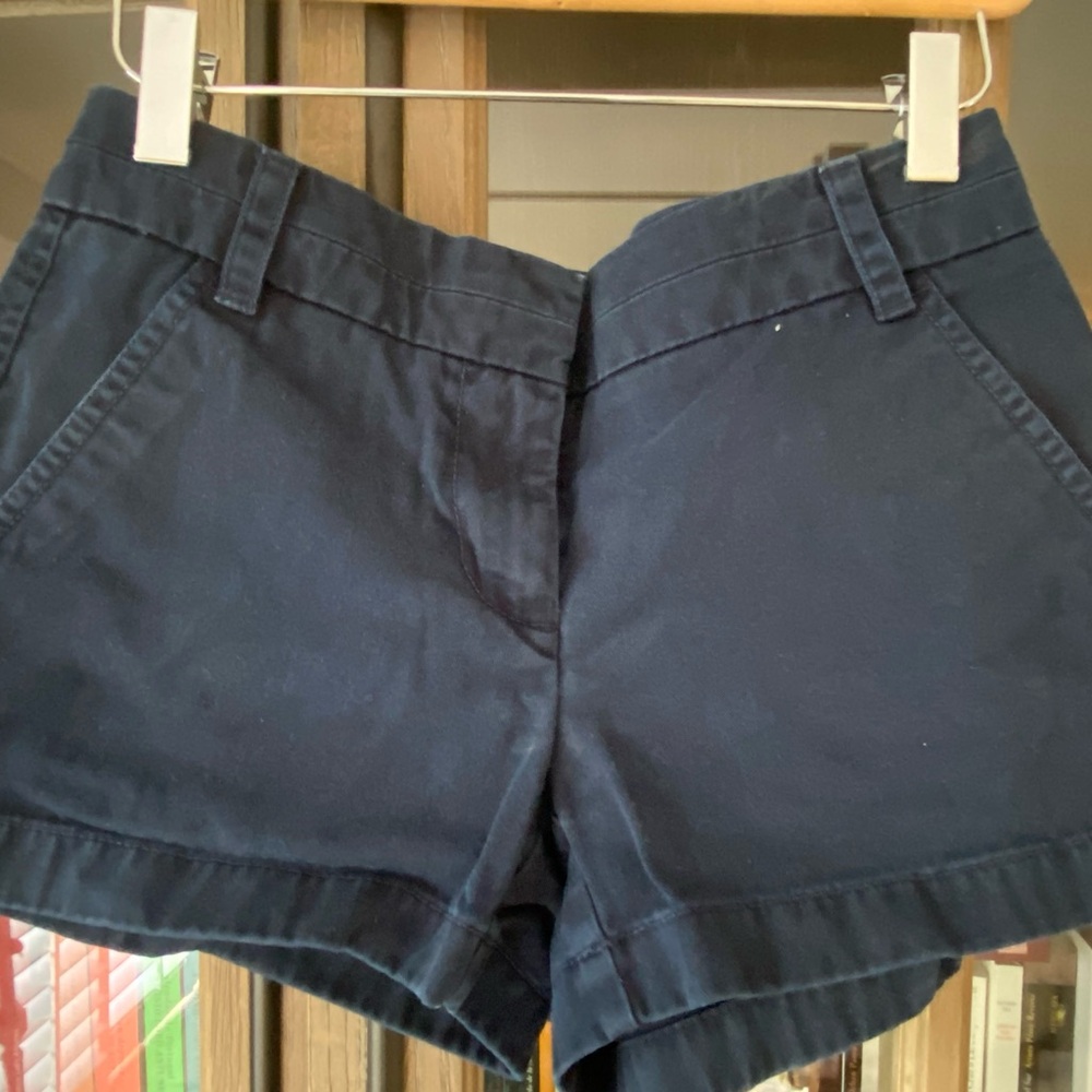 J. Crew High Waist Navy Shorts